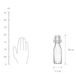 4x Flasche Mit Bügelverschluss 250ml SWING In Transparent -Butlers butlers 4x flasche mit bugelverschluss 250ml swing in transparent 3