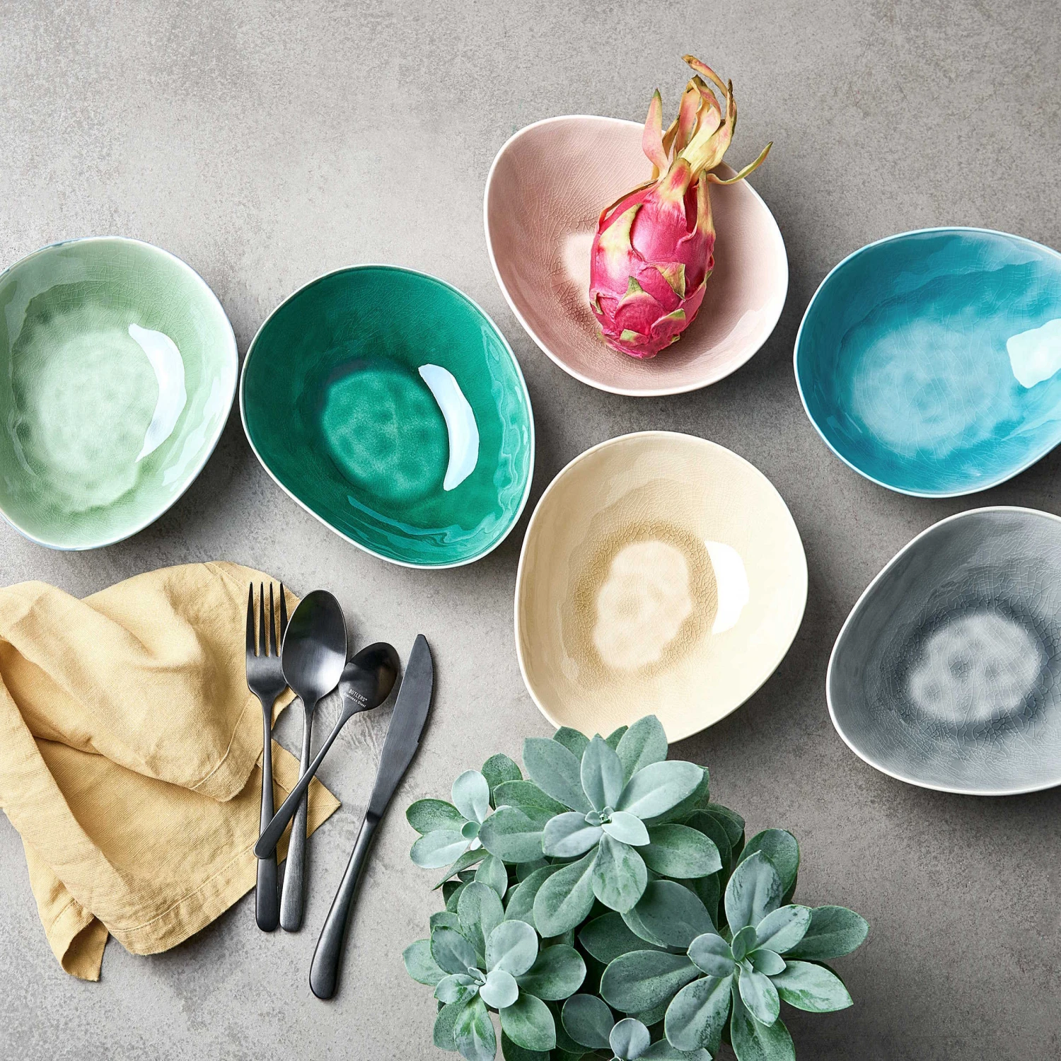 4x Schale 600ml DE LA ROYA In Dunkelgrün 2 4x Schale 600ml DE LA ROYA In Dunkelgrün – Bild 2