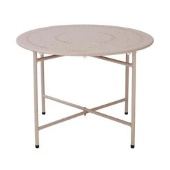 Butlers 15 Gartentisch Mit Stanzung ASHLEY In Beige