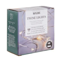 LED Lichterkette 100 Lichter Mit USB-Batteriefach TWINE LIGHTS In Silber -Butlers butlers led lichterkette 100 lichter mit usb batteriefach twine lights in silber 2