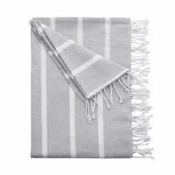 Butlers 23 Strandtuch L 200 X B 180cm SURFSIDE In Hellgrau