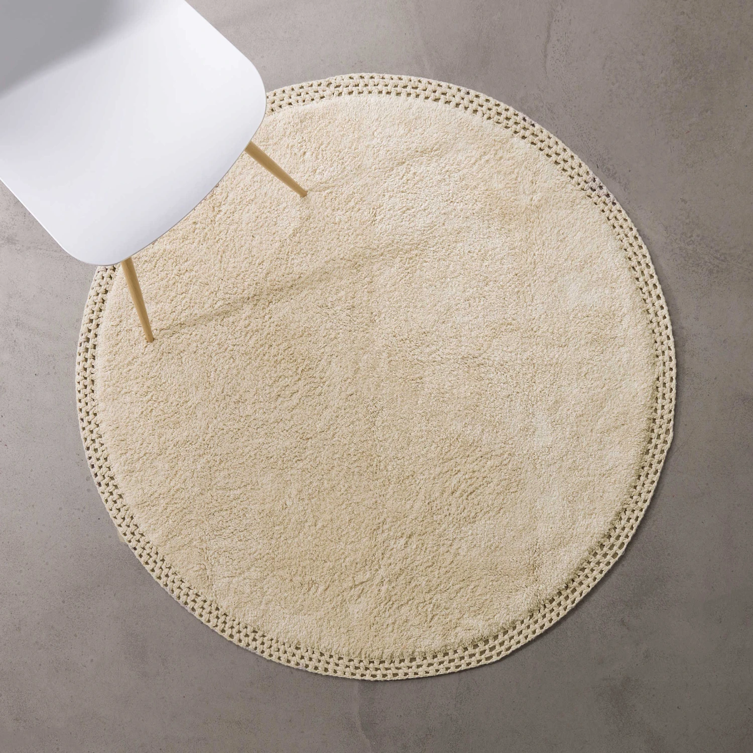 Teppich Hochflor Mit Makramé Ø120cm BOHO LOUNGE In Beige 7 Teppich Hochflor Mit Makramé Ø120cm BOHO LOUNGE In Beige – Bild 7